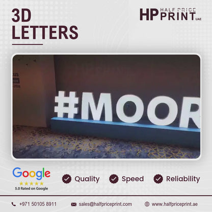3D Self Standing Letters