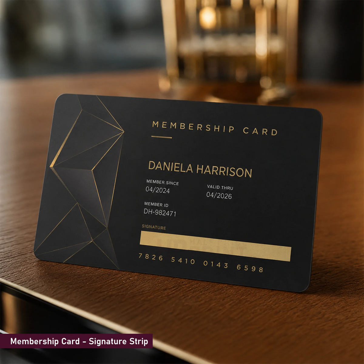 Royal membership card with signature strip